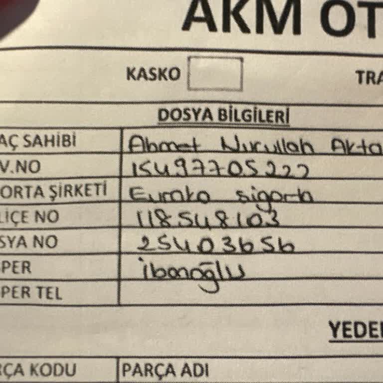 Eureko Sigorta'dan Eksik Ödeme Ve Belirsizlik