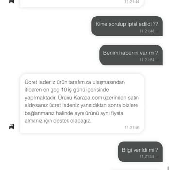 Karaca'dan Eksik Teslimat Ve Yanıltıcı Bilgilendirme