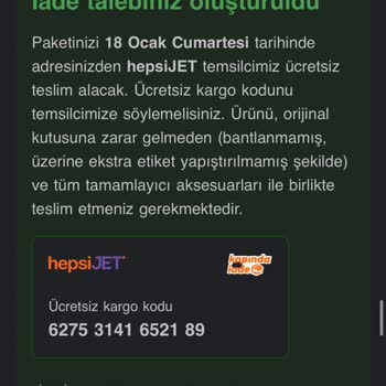 Eksik Gönderilen Sipariş Ve İade Sorunu