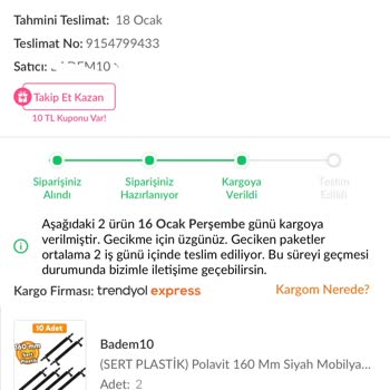 Trendyol Express Teslimat Ve Müşteri Hizmetleri Sorunu