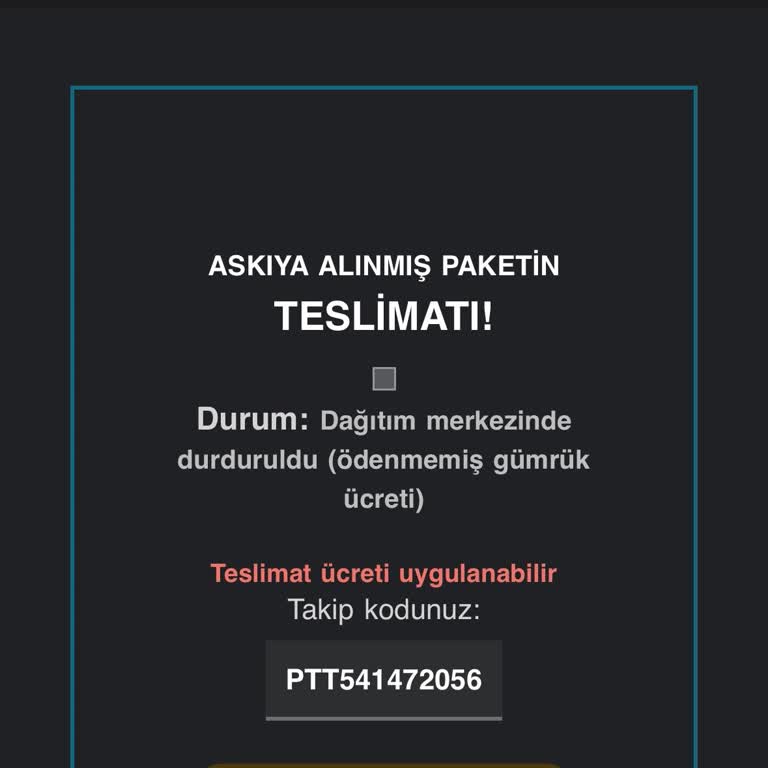 PTT Kargo Adına Gelen Sahte E-postalarla Mağduriyet