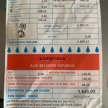 Karşıyaka Belediyesi'nden Fahiş Katı Atık Bedeli Ve Sayaç Değişikliği Ücreti