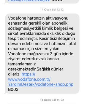 Vodafone Kurumsal Hattımız Sürekli Kapanıyor!