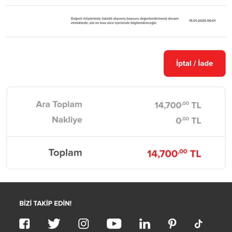 Sipariş İptali Ve Gecikmeli Teslimat Sorunu