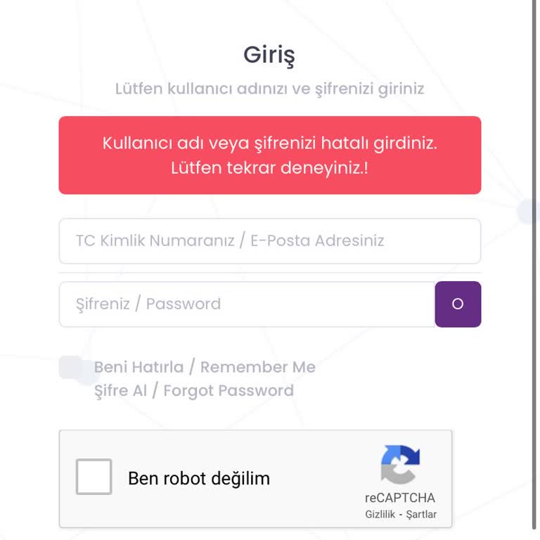 Segem Akademi Giriş Sorunu