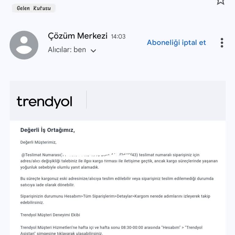Trendyol Ve Kargo Şirketinin Teslimat Sorunları Mağduriyet Yaratıyor