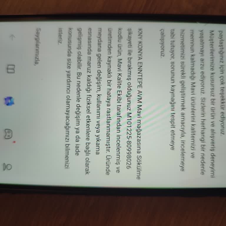 Kumaş Hatası İçin Çözüm Bekliyorum