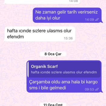 Sipariş Ulaşmadı, İletişim Sorunu Ve Para İadesi Beklentisi