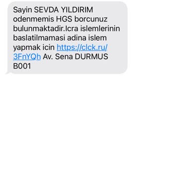 Yanlış HGS Borcu Mesajı