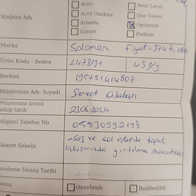 Garanti Sürecinde Mağduriyet: Ayakkabım Kayboldu