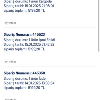 Yanlış Numara Gönderimi Ve İptal Edilen Siparişler