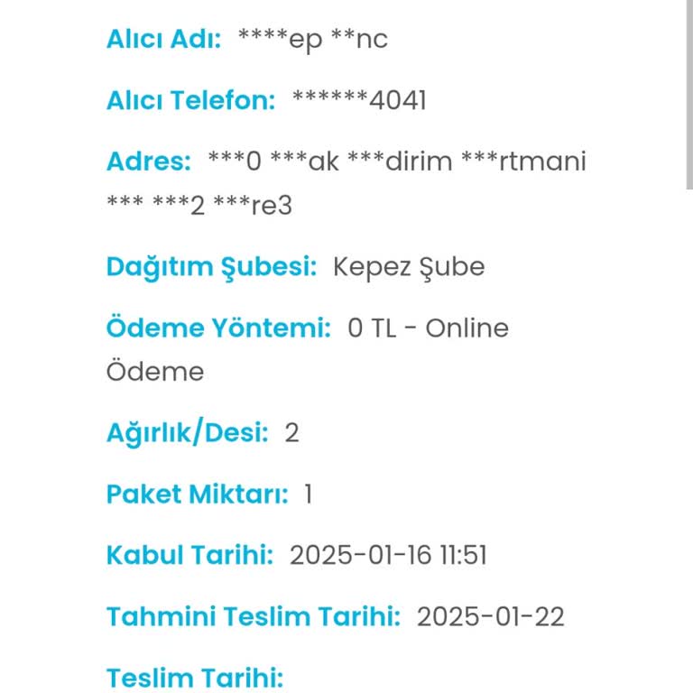 Kargoist Kepez Şubesi Telefonlara Cevap Vermiyor