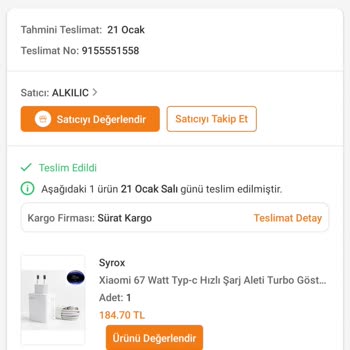 Yanıltıcı Ürün Ve Kargo Sorunu