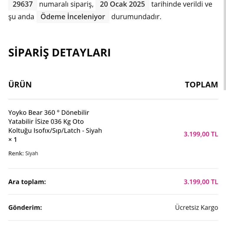 İletişim Sorunları Ve İptal Edilemeyen Sipariş