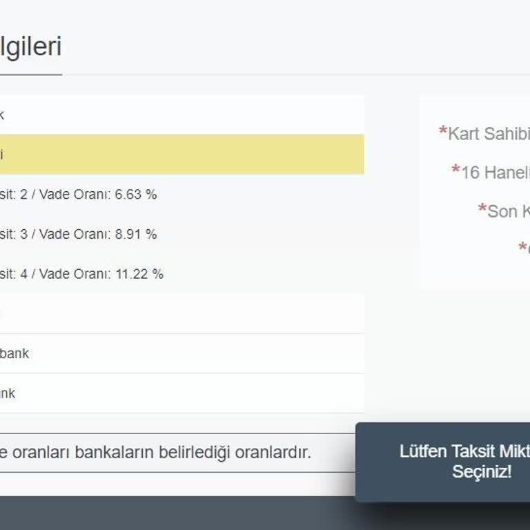 Kredi Kartı İle Fatura Ödemede Zorunlu Taksitlendirme Sorunu