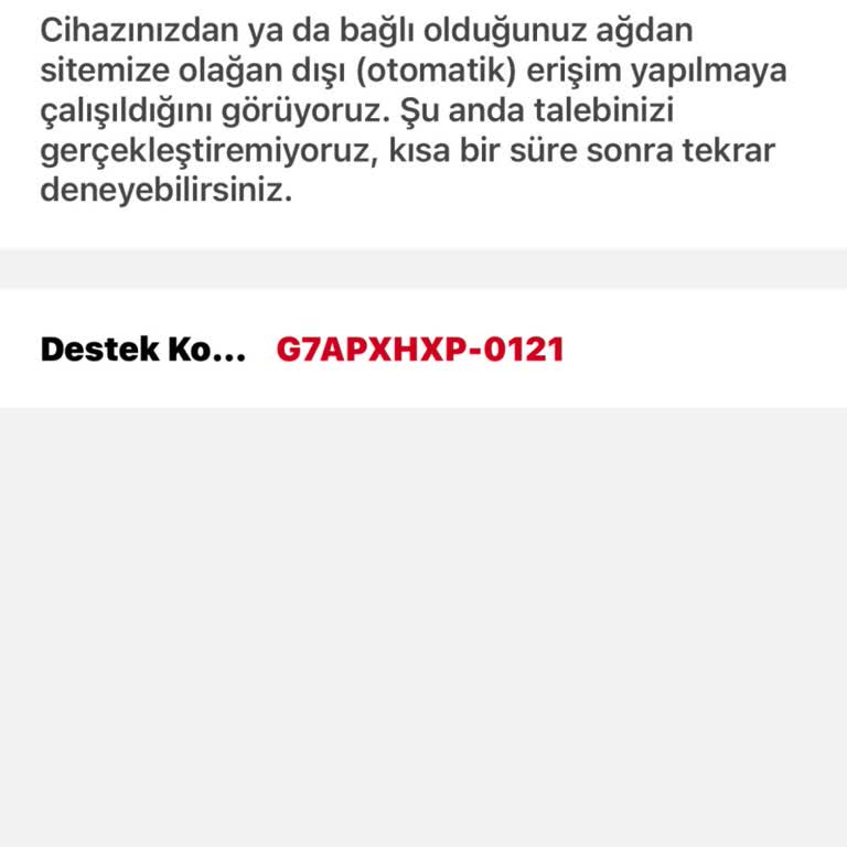 Olağan Dışı Erişim Engeli