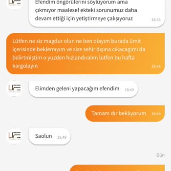 Sipariş Sürecinde Yaşanan Sorunlar Ve İptal Edilen Ürün