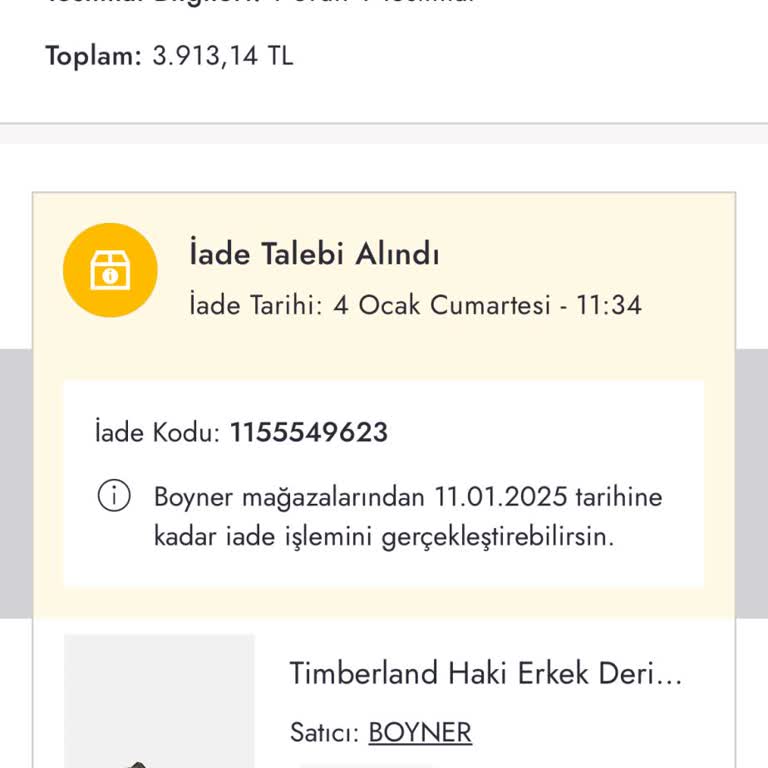 Boyner'den İade Sürecinde Yaşanan Mağduriyet