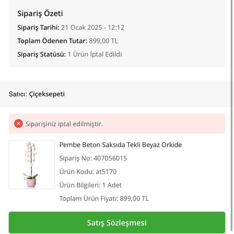 Teslimat İptali Ve Çözüm Eksikliği