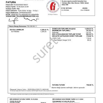 Vodafone'un Faturalandırma Ve İletişim Sorunları
