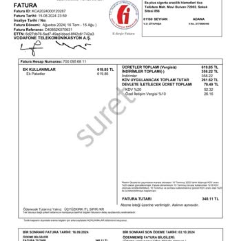 Vodafone'un Faturalandırma Ve İletişim Sorunları