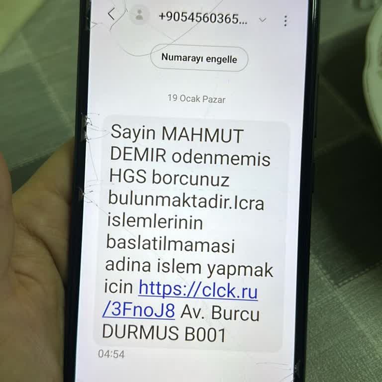 Sahte HGS Mesajıyla Kişisel Bilgilerimin Kullanılması