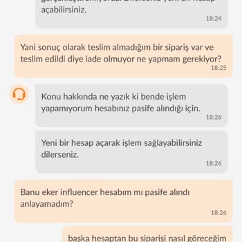 Teslim Edilmeyen Sipariş Ve Hesap Sorunu