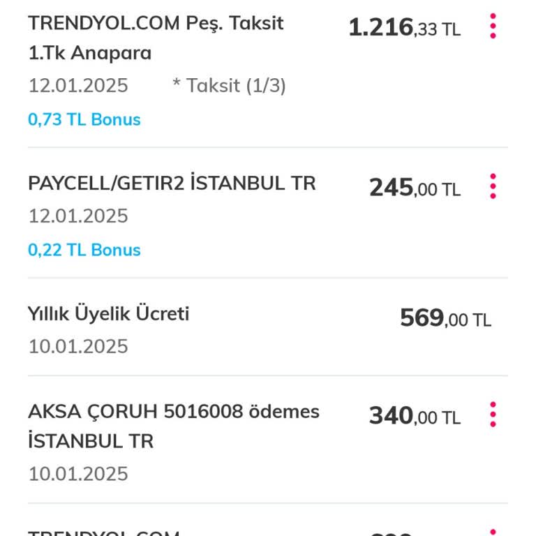 Yıllık Kart Aidatı İadesi Talebi