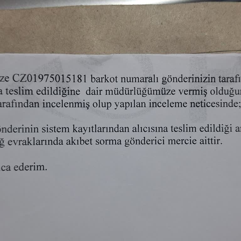 PTT Kargo Yanlış Teslimat Bildirimi Ve Mağduriyet