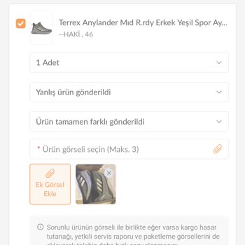 Yanlış Ürün Gönderimi Ve Çözüm Eksikliği