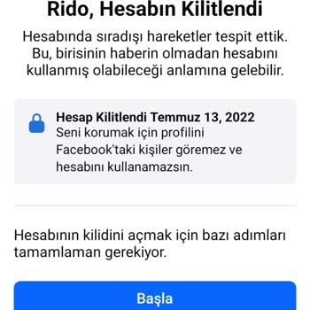 Facebook Hesabım Kilitlendi Yardımınıza İhtiyacım Var