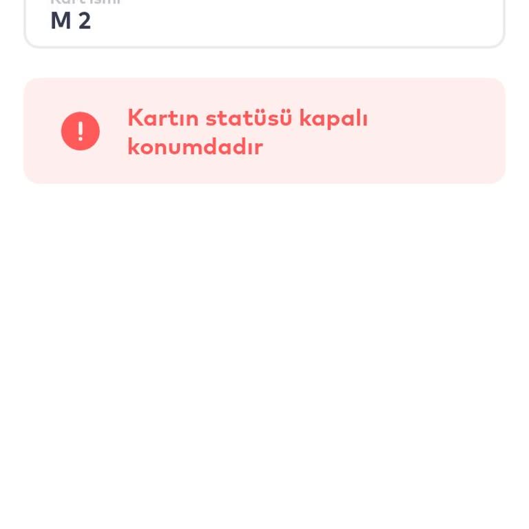 Yeni Alınan İstanbul Kart Hatası