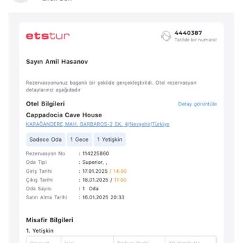 Kapadokya'da Otel Rezervasyonu Kabusa Dönüştü