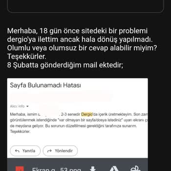 Dergio Sayfa Bulunamadı Hatası Çıkıyor