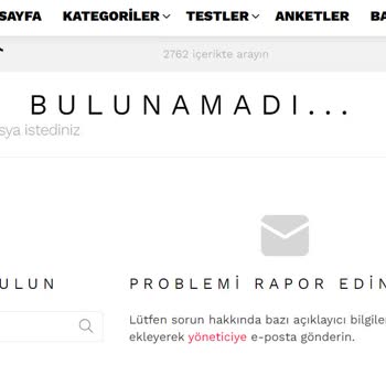 Dergio Sayfa Bulunamadı Hatası Çıkıyor