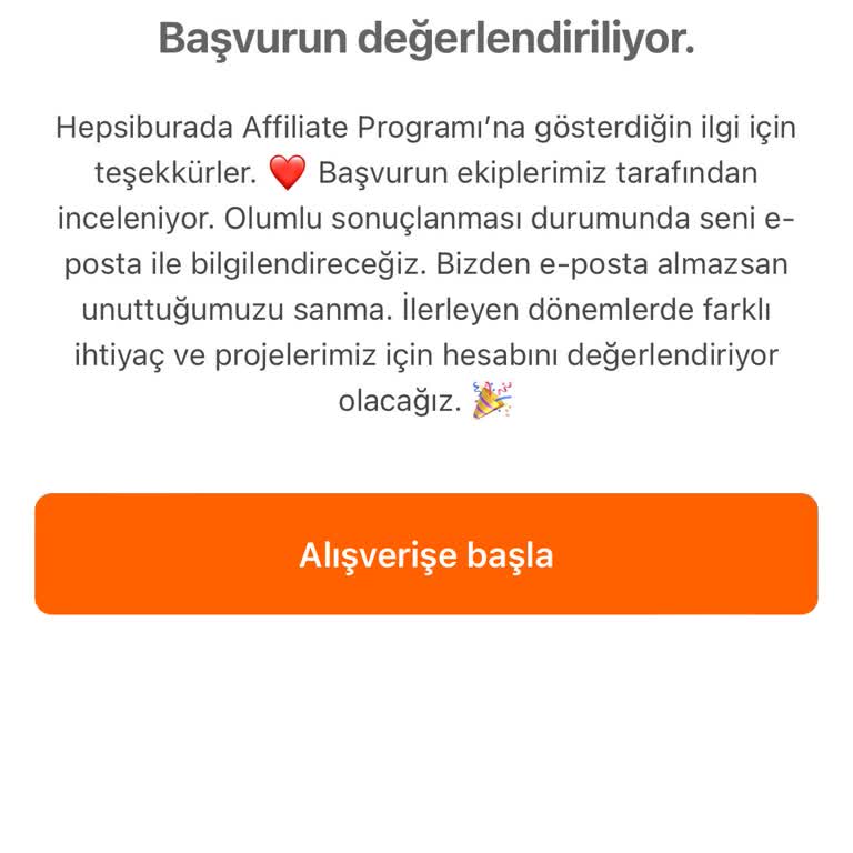 Hepsiburada İş Birliği Platformunda Geri Dönüş Sorunu