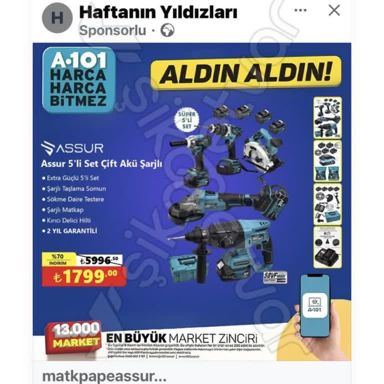 Yanlış Çekim Ve İade Talebi: A101 Matkap Seti Alışverişi