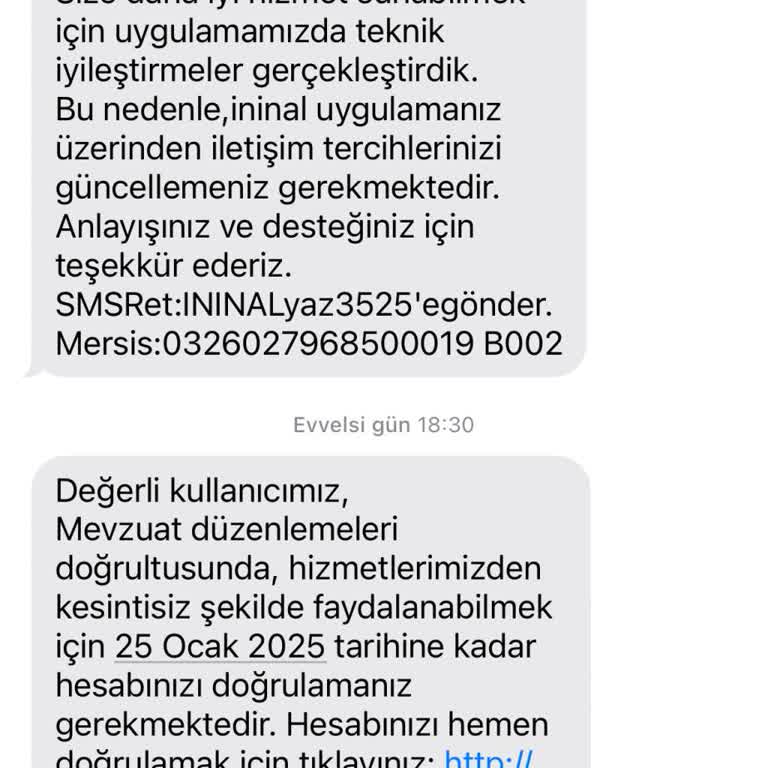 Yanıltıcı Mesaj Ve Hesap Güvenliği Endişesi