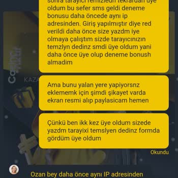 Deneme Bonusu Vaadiyle Yanıltan Casino Sitesi