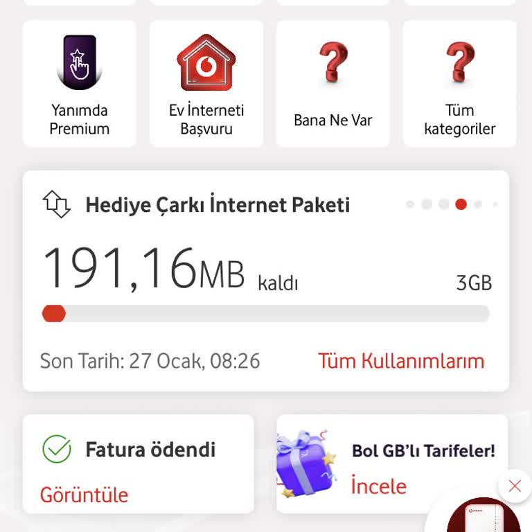 Hediye İnternet Kullanımında Yanlış Aşım Uyarısı Ve Ücretlendirme Sorunu