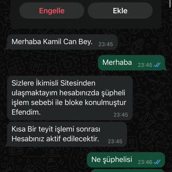 Hesap Engeli Ve Yanıltıcı Destek