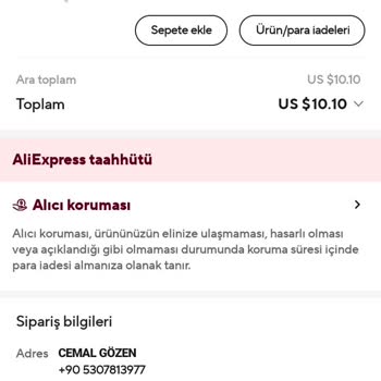 Aliexpress Siparişim Elime Ulaşmadı