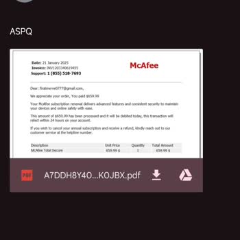 İzinsiz McAfee Ödemesi Hakkında Şikayet