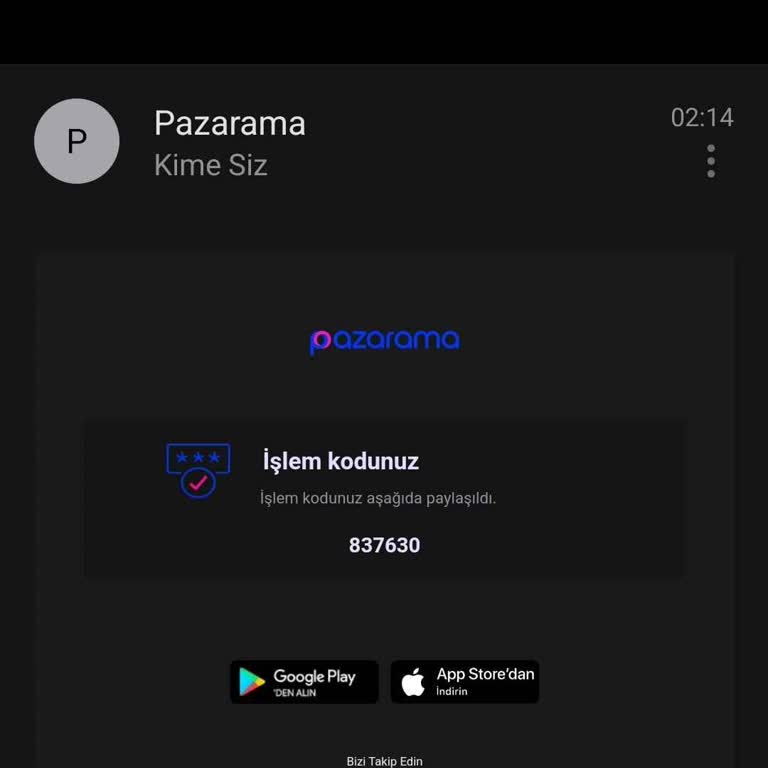 Yetkisiz İşlem Kodu Mesajı Hatası