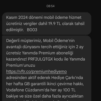 Mobil Ödeme Ücreti Hakkında Bilgi Alamama Sorunu