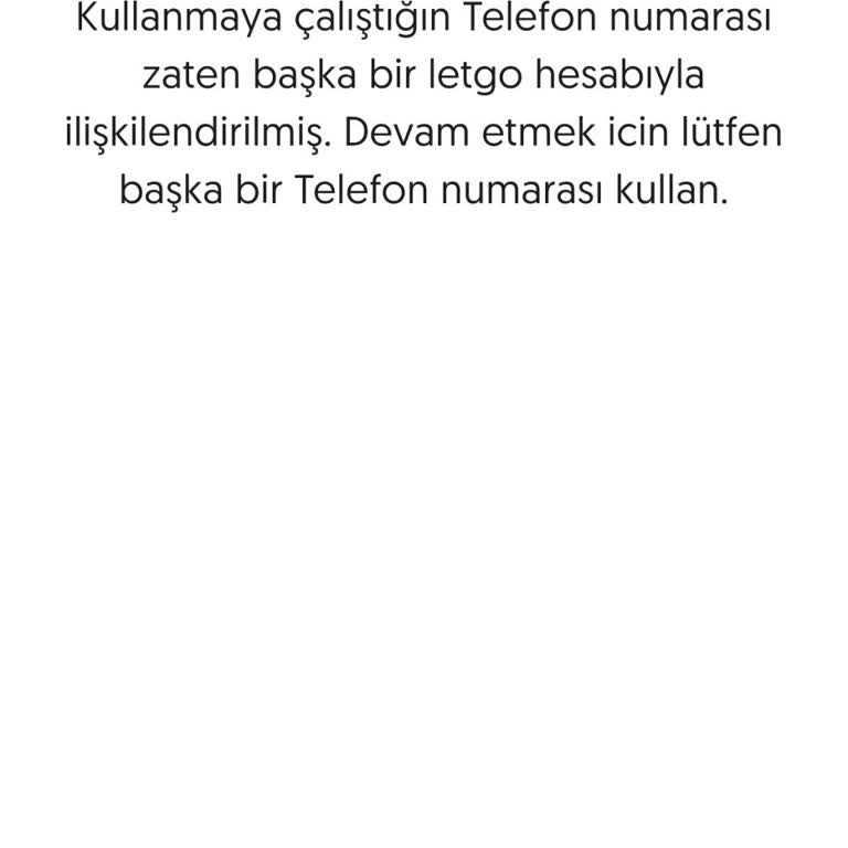 Letgo'da Telefon Numarası Kullanım Sorunu