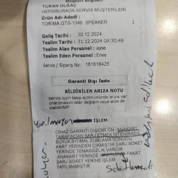 Bluetooth Hoparlör Garanti Sorunu