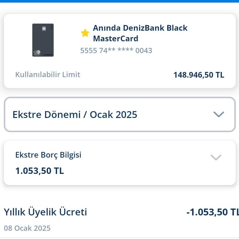 Denizbank Kredi Kartı Aidat Sorunu
