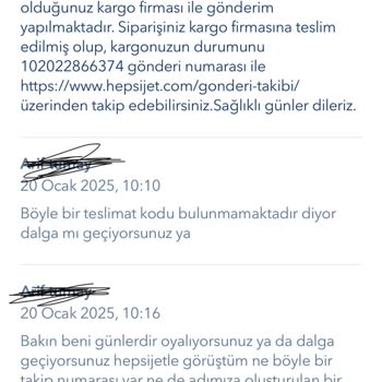 Kargo Takip Sorunu Ve Ürün Teslimatı Gecikmesi