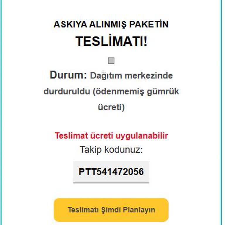 PTT Kargo Spam Mesajları Ve Güvenlik Endişesi